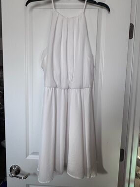 Lush White Halter Neck Dress